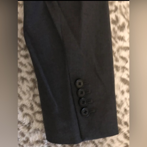 Ann Taylor Dark Gray Tropical Wool Suit Pant 12 Jacket 12p Petite - Picture 10 of 15